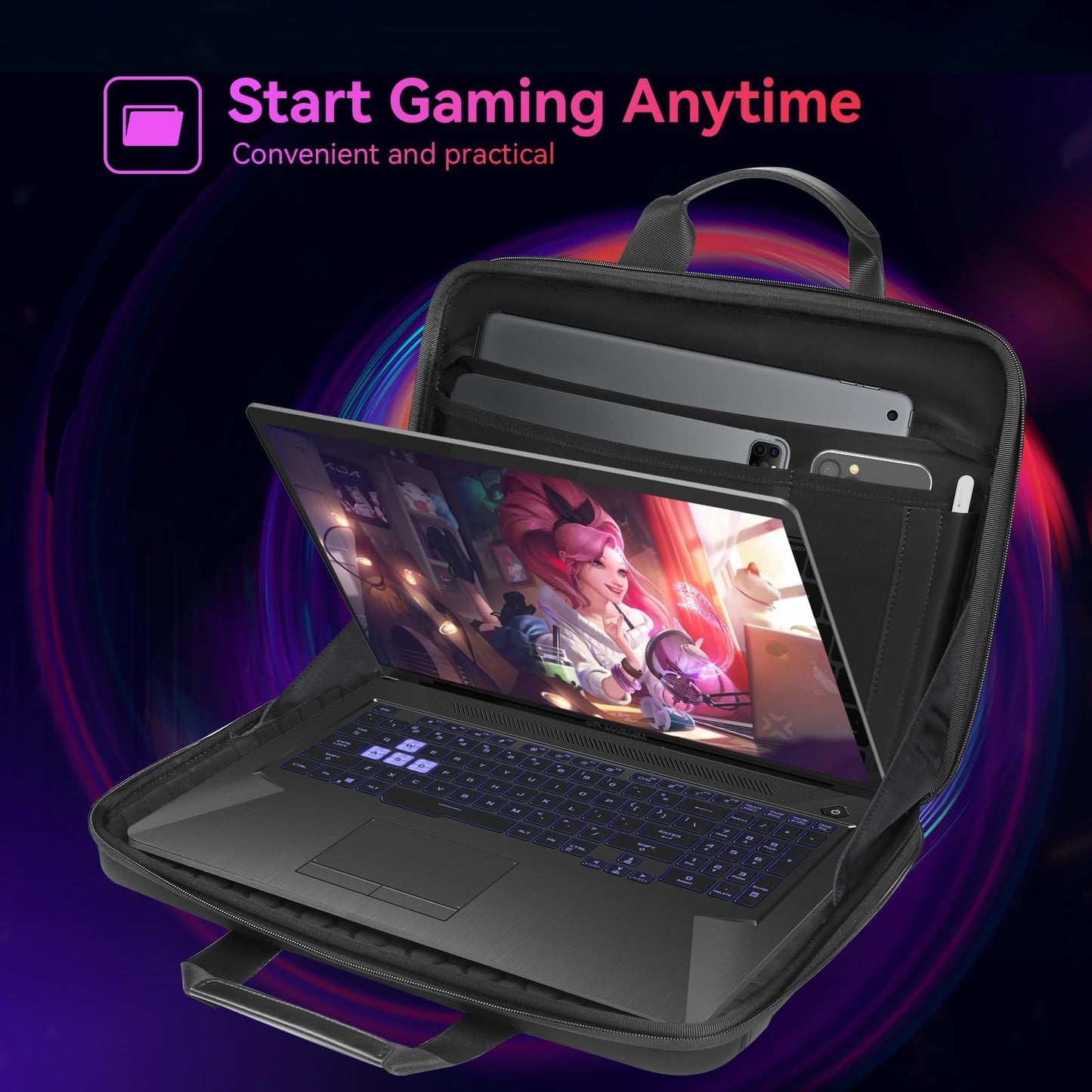 Smatree Heavy Duty Hard Carrying Laptop Case Compatible for 15.6 inch Acer Nitro 5 AN515, 16 inch Predator Triton 16/Neo 16 Gaming Laptop, Predator Triton 500/300 SE (A800)