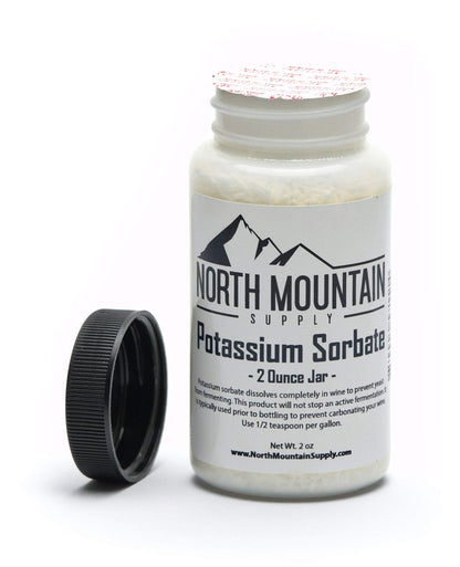 North Mountain Supply Food Grade Potassium Sorbate Stabilizer - 2 Ounce Jar