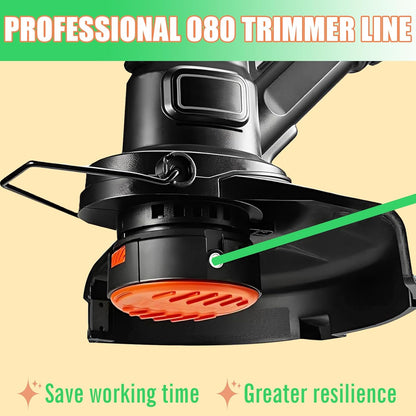 080 Trimmer Line - Heavy Duty .080 Inch String Trimmer Line | 1230ft Commercial Grade Green