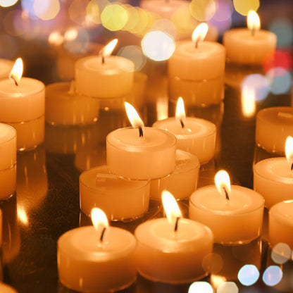 Natural Beeswax Tealight Candles - 24 pcs - Organic Small Candle Natural Scent Smokeless Clean Burning-White
