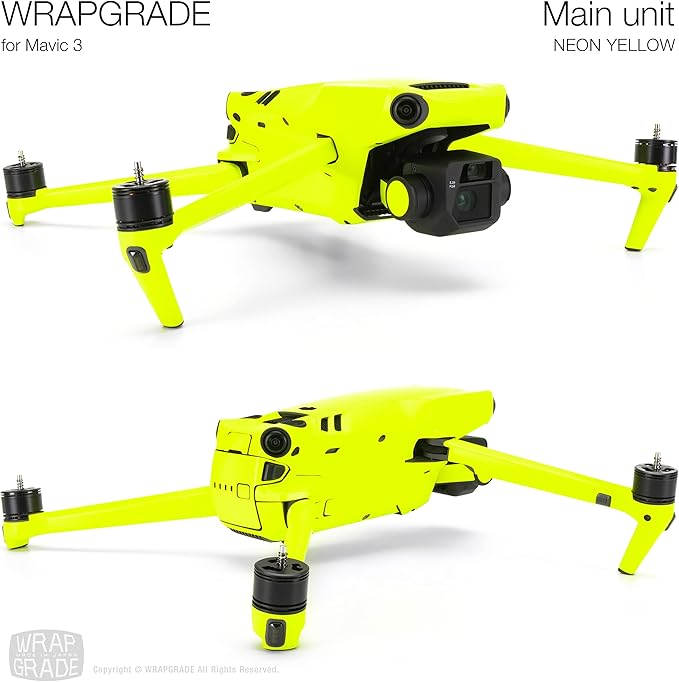WRAPGRADE Skin Compatible with DJI Mavic 3 Pro (NEON Yellow)