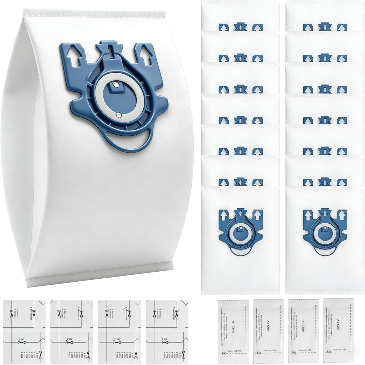 Miele 14 Pack 3D Airclean Vacuum Bags - Compatible with Classic C1, Complete C1, C2, C3 & More