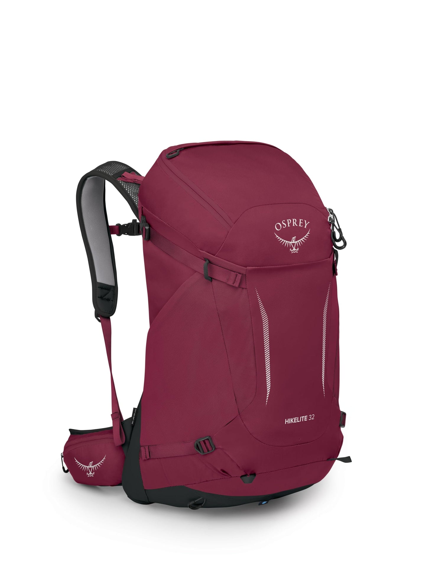 Osprey Hikelite 32L Lightweight Hiking Backpack - Durable Travel Daypack with Rain Cover for Men and Women, Chameleon/Black, S/M