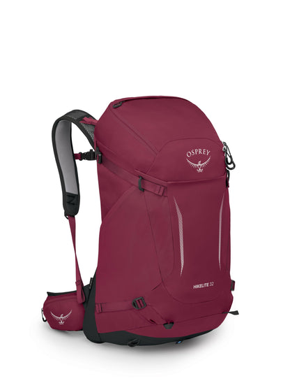 Osprey Hikelite 32L Lightweight Hiking Backpack - Durable Travel Daypack with Rain Cover for Men and Women, Chameleon/Black, S/M