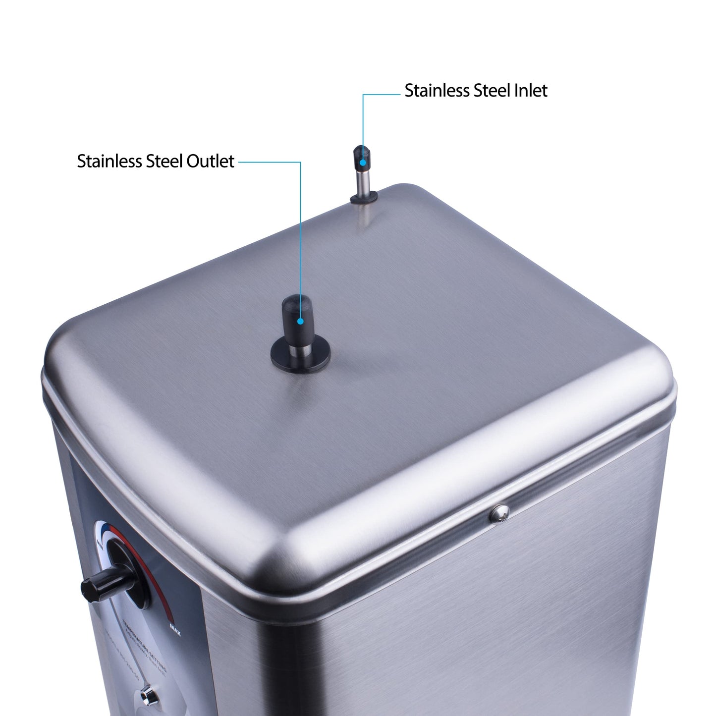 Ready Hot 40-RH-200-SS Instant Hot Water Dispenser System, 2.5 Quarts Manual Dial Tank Only, Stainless Steel