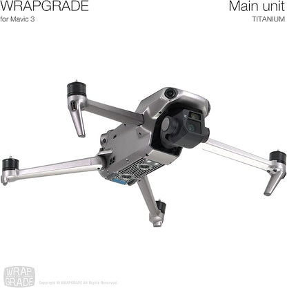 WRAPGRADE Full Skin Stickers for DJI Mavic 3 / Mavic 3 Classic (Titanium)