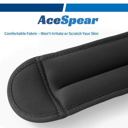 AceSpear Ankle Weights Sets for Men Women Kids 1lb 2lb 3lb 4lb 5lb Leg Weights Arm Wrist Weights Gym for Foot Exercise Training Workout Walking Jogging Yoga (Black, 1 lb x 2)