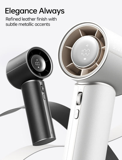 JISULIFE 3 IN 1 Mini Portable Fan & Handheld Fan Pro1 Mini, Elite PU Leather, 30 Hour Cooling Power