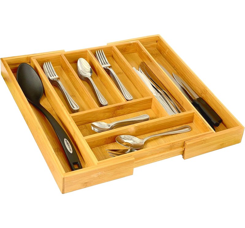 Home-it Expandable Cutlery Drawer - made for Utensil Organizer - Flatware Dividers Kitchen Holder