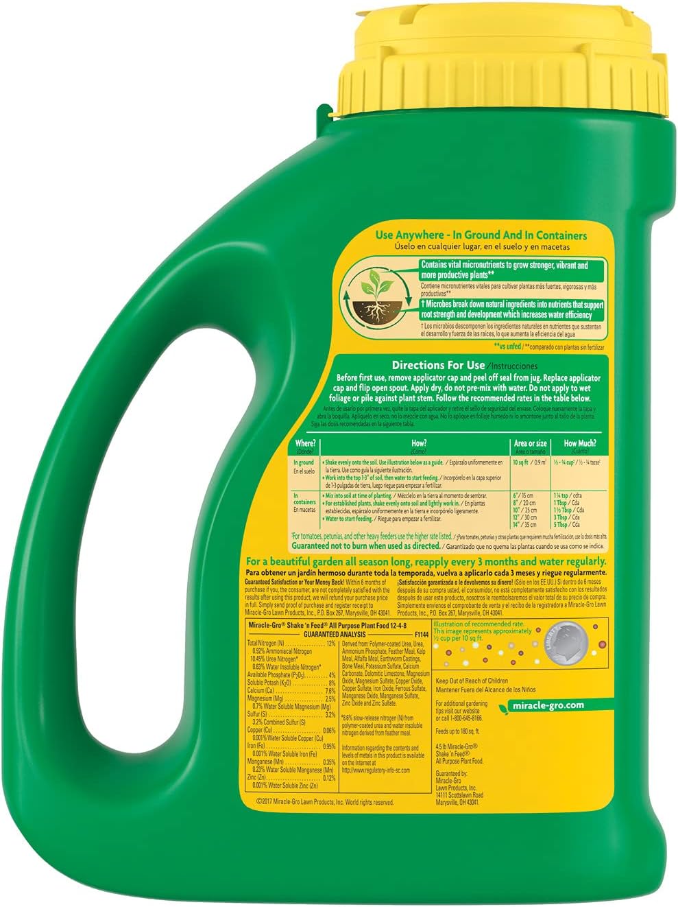 Miracle-Gro All Purpose Plant Food - Feeds Indoor & Outdoor Plants for 3 Months, 4.5 lbs (Pack of 6)