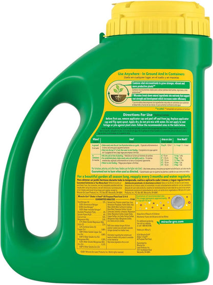 Miracle-Gro All Purpose Plant Food - Feeds Indoor & Outdoor Plants for 3 Months, 4.5 lbs (Pack of 6)