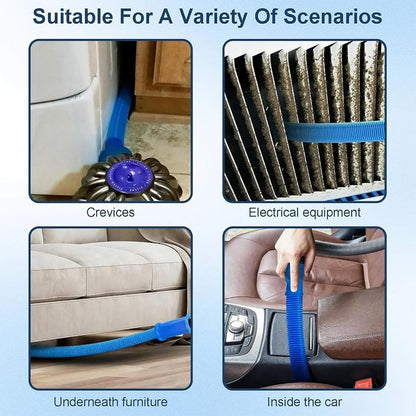 2026 Upgraded Dryer Lint Vac Attachment Compatible with All Vacuum Cleaner, Universal Dryer Vent Cleaner Kit, Dryer Vacuum Hose Attachment, Deep Cleaning Tools for Clogged Ducts & Lint Removal