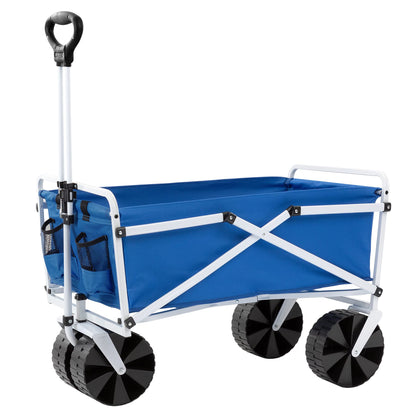 MACSPORTS Lightweight Collapsible Folding Outdoor All Terrain Beach Wagon - Blue