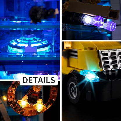Kyglaring LED Lighting Kit for Lego 76269 Marvel Avenger Tower Building Set (No Model) Lights Set Compatible with Marvel Lego 76269 - Without Building Set(Remote Version)