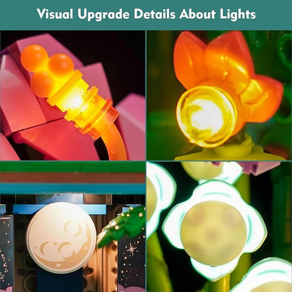 LED Light Kit Compatible with Lego Moana's Flowerpot - No Models Only Light Creative Lighting Set Accessories Compatible with Lego 43252 Moana's Flowerpot Set