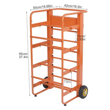 ikare Wire Spool Rack, Cable Caddy Heavy Duty Multi-Spool Wire Rack Dispenser with Wheel, Electrical Wire Spool Holder with Storage Tray for Wiring Storage and Electrical Industrial