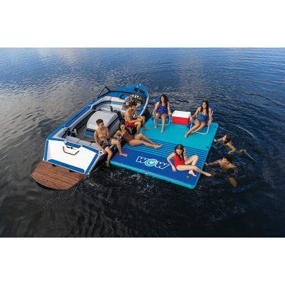 Wow Sports Vacation Station Inflatable Floating Dock - 10 x 8 x 6 in - for Boating & Lakes - for Kids & Adults