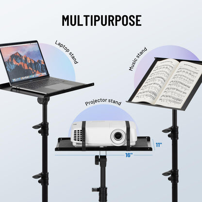 CAHAYA Projector Stand Tripod Adjustable - Stable for Tablets Phones Book Height 26" to 51.5" Multifunctional Laptop DJ Rack Stand Portable for Outdoor Movies CPS0331