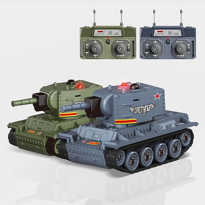 BRRRRT 1/64 RC Battle Tank SetRemote Control Military Vehicles with Infrared ShootRC Tank That Shoots with 330° Rotating Turret and Sound &amp Lighting for Kids Gift 8+