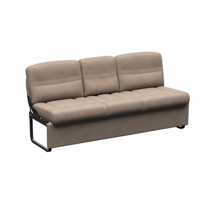 Thomas Payne Signature 72" Driftwood RV Jackknife Sleeper Sofa with Matching Kickboard, Easy Transition, High-Density Foam Cushioning, Fold-Down Center, Dual Cupholders - 2024044413