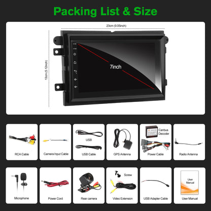 [4+64G] Android 13 Car Stereo with Wireless Carplay & Android Auto for Ford F150 F250 F350 E-250 E-350 Escape Focus Touchscreen Radio Upgrade with AHD Camera,GPS Navigation,SWC,WiFi,FM,Bluetooth