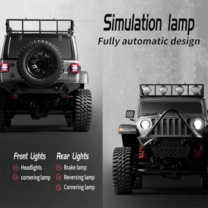 GoolRC 1:12 Scale 4 Wheel Drive Remote Control Car Off-Road Truck with Lights 2.4G Remote Control Crawler