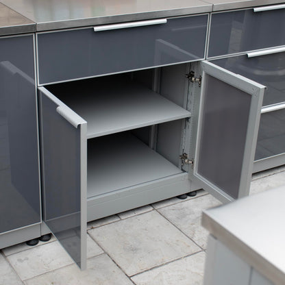 Blue Sky Outdoor Living, OKC3024GDR1DG, 2-Door, 1-Drawer Outdoor Kitchen Cabinet – Durable Weather-Resistant Storage for Patios, Backyards, and Grilling Stations – Slate Gray