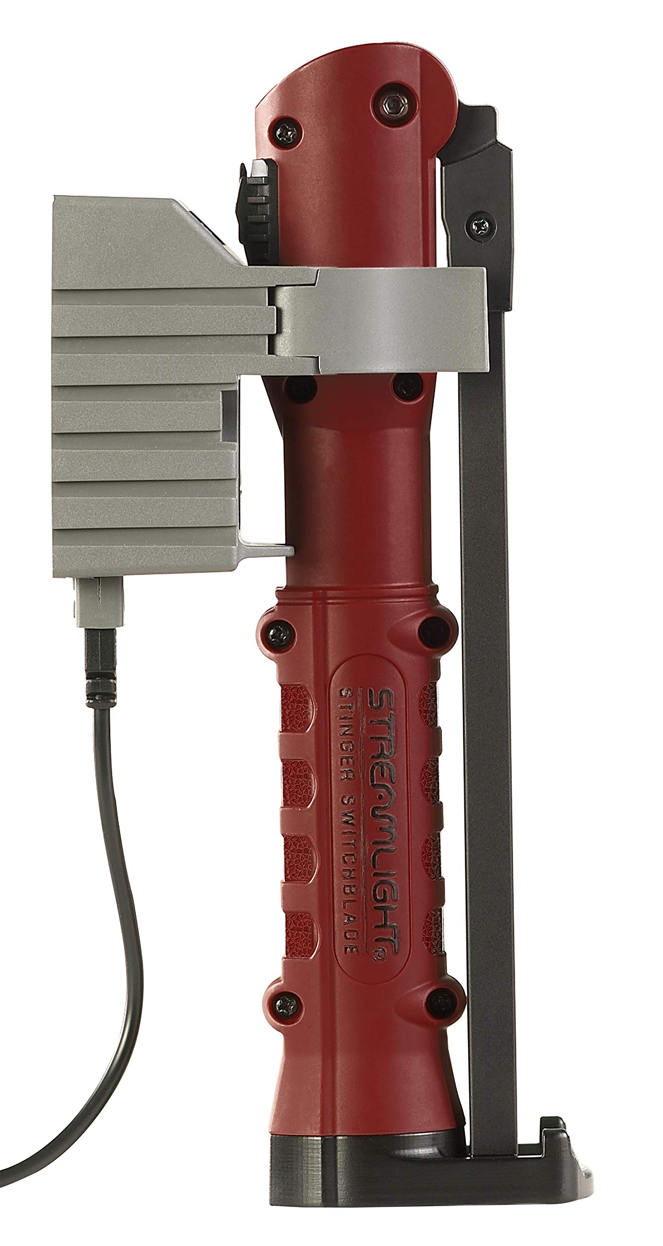 Streamlight 76801 Stinger Switchblade 800-Lumen Rechargeable Compact Multi-Function LED Work Light with Color-Rite Technology and AC Charger, Red