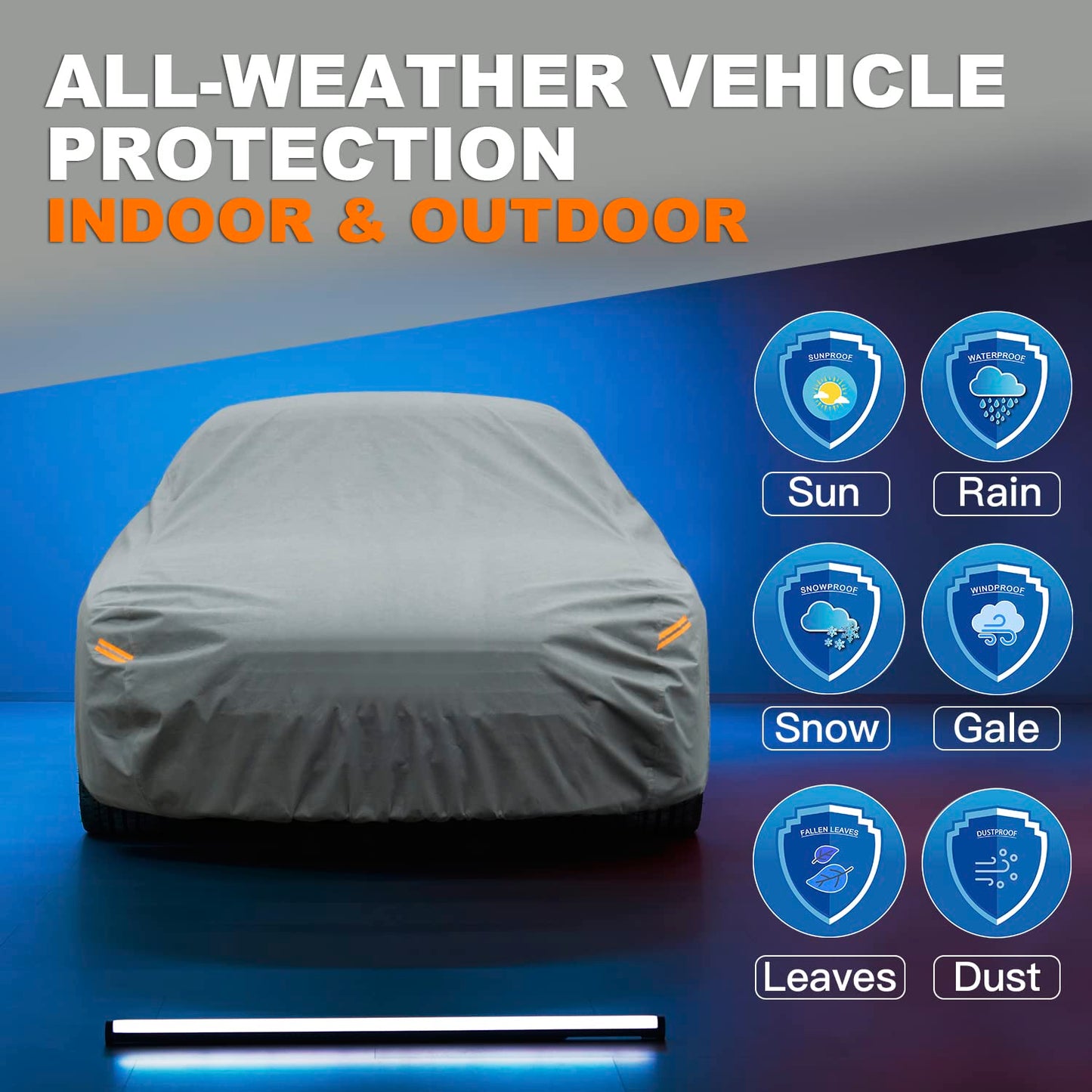 Kayme Heavy Duty Car Cover Custom Fit Porsche 911 991 992 997 996 Carrera S 4S GTS Coupe Convertible Targa, Waterproof All Weather for Automobiles, Full Exterior Covers Sun Rain UV Protection.