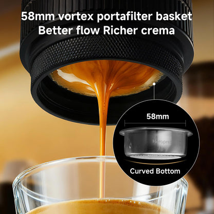 zeroHero Portable Espresso Machine, 20Bar Travel Coffee Maker with Self-Heating – USB-C Rechargeable Electric Espresso Machine for Camping, Car & Home, Rich Crema