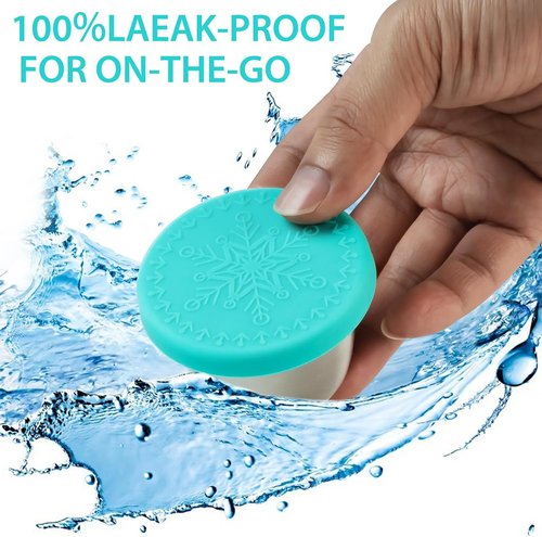 Freshmage Stainless Steel Dressing Containers - 6 Pack Leakproof with Silicone Lids | 2.4oz Size