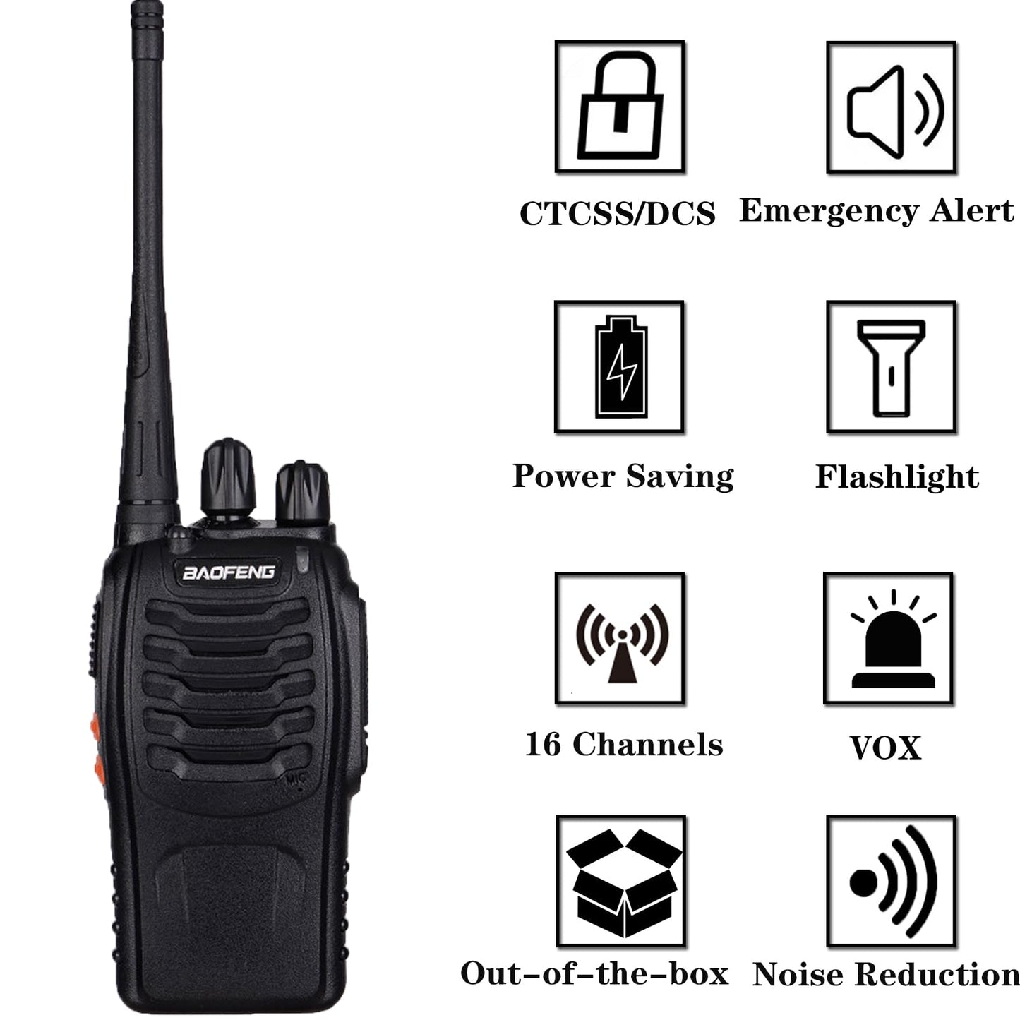 12 Pack BAOFENG BF-888S Walkie Talkies for Adults Long Range Handheld Two-Way Radios Rechargeable with Earpiece Mic,16 Channel Walky Talky with Flashlight for Team, School, Hunting, Skiing