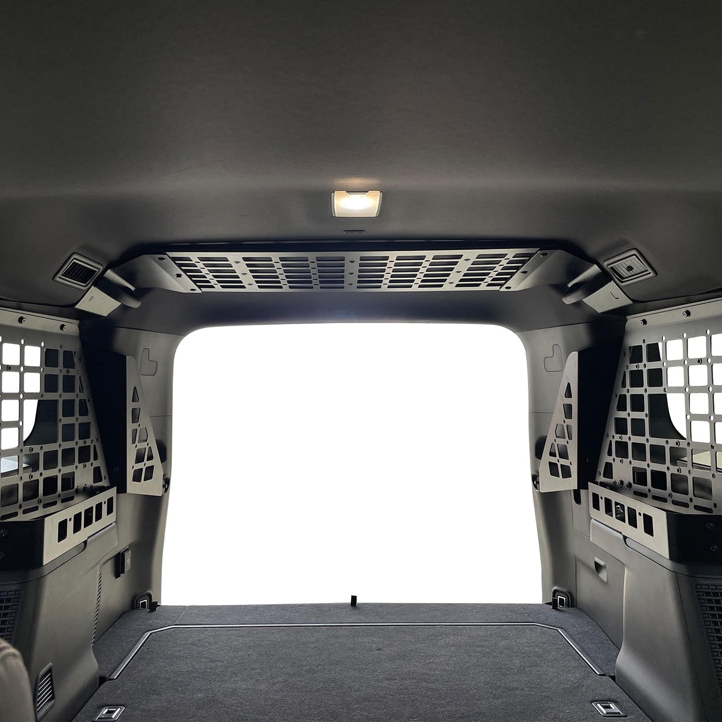 HIGH FLYING 2024 2025 2026 for Toyota Land Cruiser Prado LC250 Overhead Molle Roof Panels Shelf Storage Organizer Interior Rear Cargo Racks (Roof Shelf)