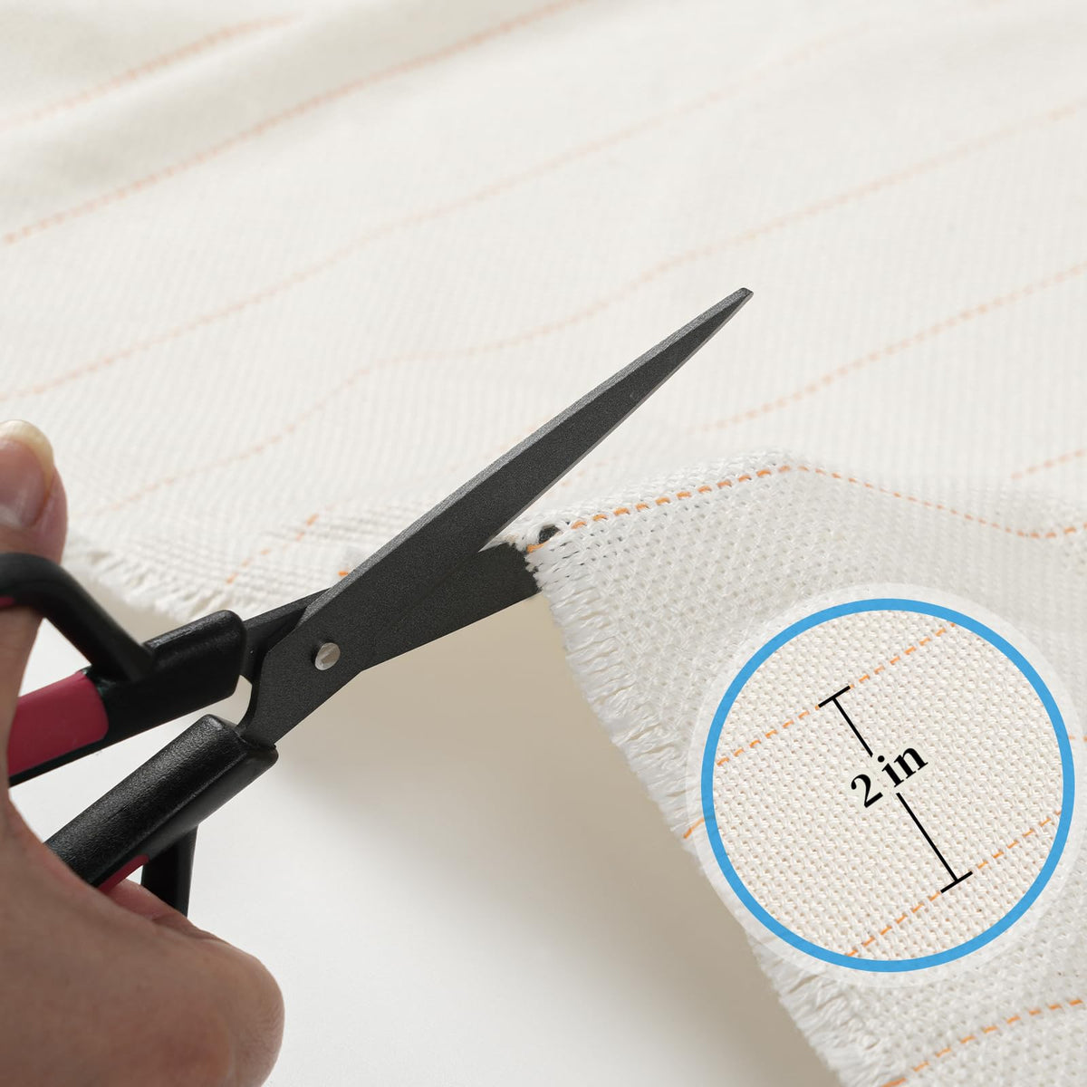 80"x60" Tufting Cloth with Marked Lines, Monks Cloth Large Overlocking Rug Tufting Fabric for Punch Needle, DIY Tuft Making