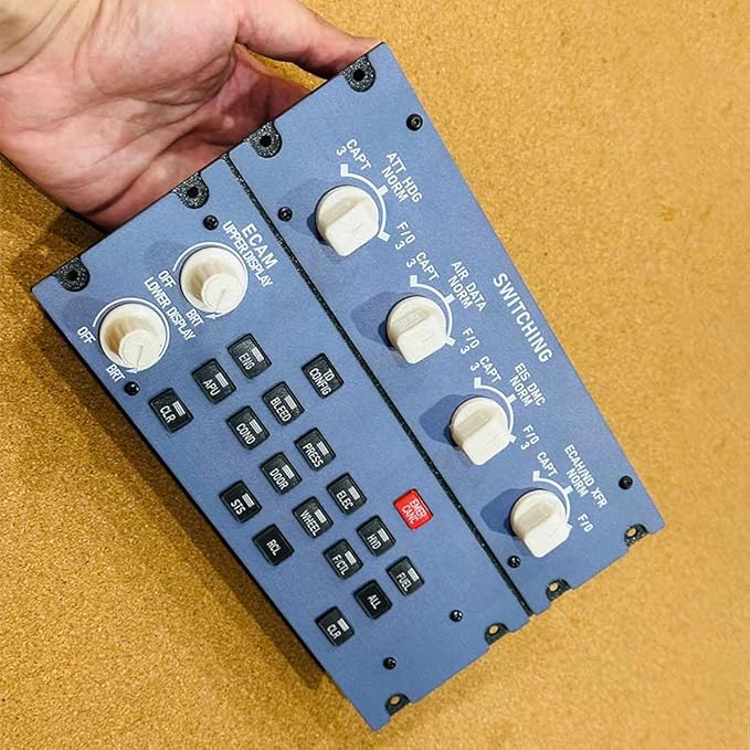 Flight Simulator Controller A32X ECAM Home Cockpit Panel for MSFS 2020/2024 FE-NIX FB-W on Windows Plug-and-Play Display Unit