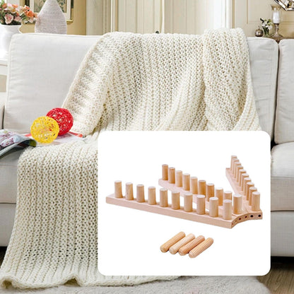 Badiman Chunky Yarn Blanket Loom, Beginner Friendly, Portable, Home Decor Sturdy Weaving Loom Adjustable Size Gift, A