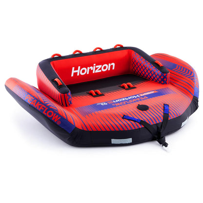 PEAKFLOW Towable Tube,Boat Tube,Extra Wide Stable Sofa Tube for 3 Persons,Heavy Duty 840D Nylon & 30-Gauge PVC,Perfect for Kids & Adults Lake Fun,Tubes for Boating,82x95Inches Inflated,Horizon Series