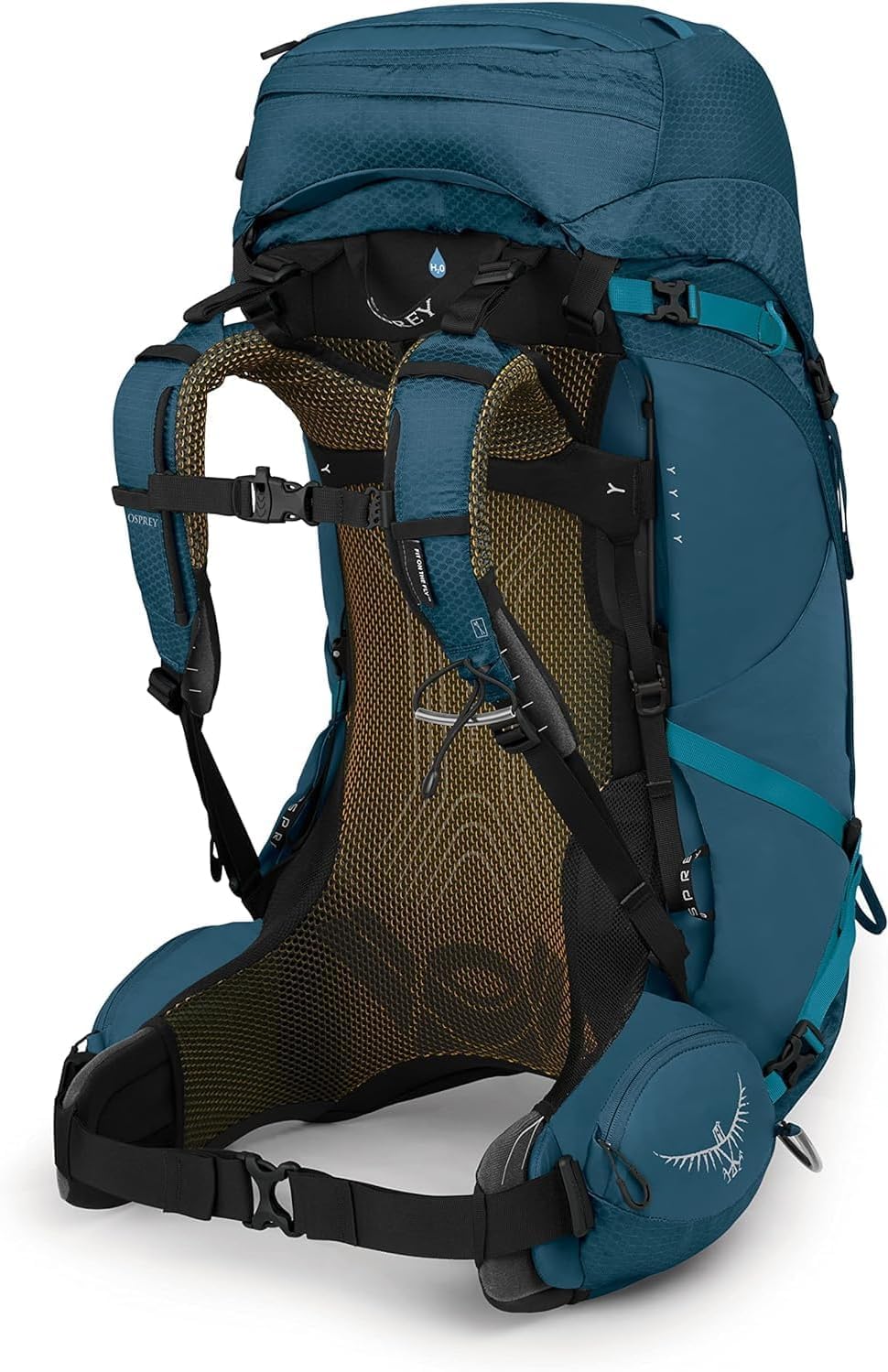Osprey Atmos AG 50L Men's Backpacking Backpack, Venturi Blue, L/XL