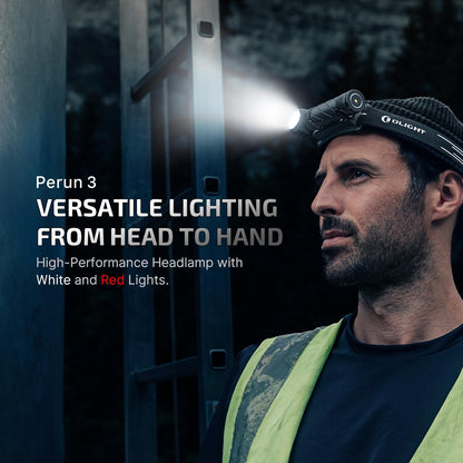 OLIGHT Perun 3 Mini Premium Headlamp 1250 Lumens Flashlight with Type-C Charging Box Bundle with Perun 3 Rechargeable Headlamp Flashlight