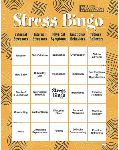 Stress Bingo Game for Adults