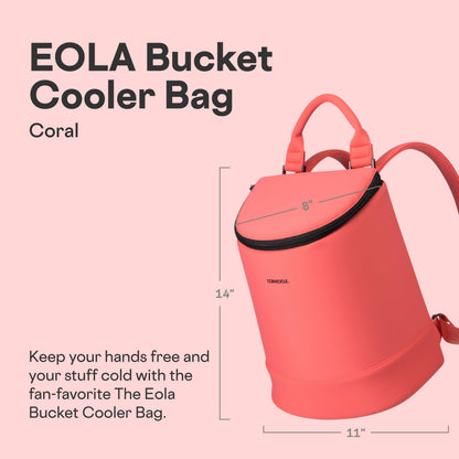 Corkcicle EOLA Cooler Backpack - Waterproof - Food Safe - Keep Drinks Ice Cold - Coral Neoprene