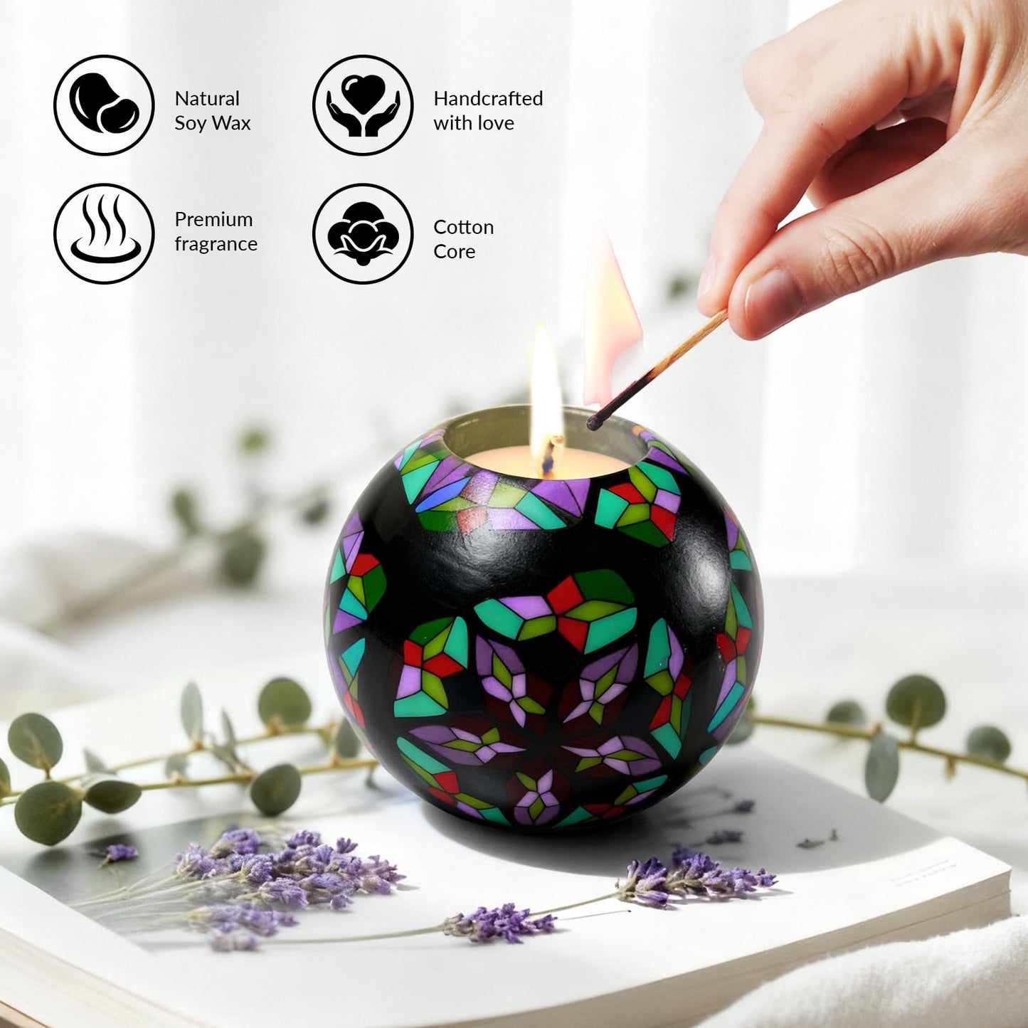 Candle Handmade Scented Candle Valentine Gift Holiday Birrthday Thanksgiving Gift Aromatherapy Candle Handmde Artworks Warm Atmosphere Home Decor