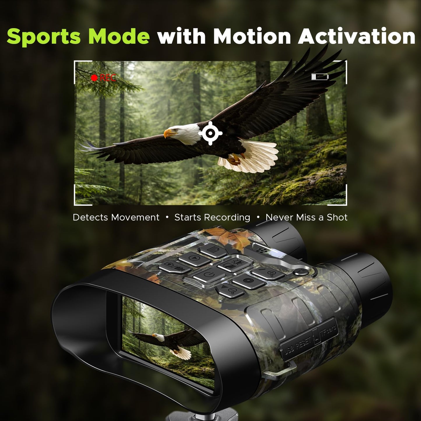 HOTPEAK Night Vision Goggles 4K 112MP, 18X Zoom Infrared Binoculars with 5000mAh Long Battery Life, 1968ft Range, 64GB Card Included, Full Color Night Vision for Hunting Camping Security Surveillance