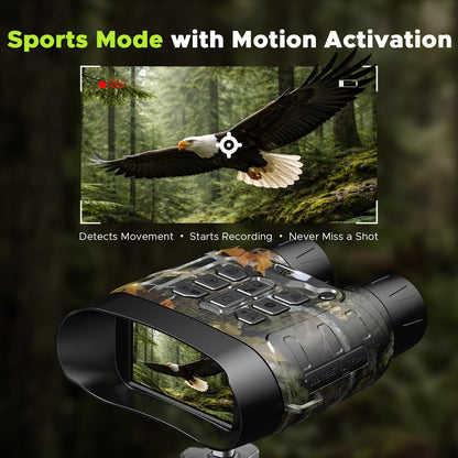 HOTPEAK Night Vision Goggles 4K 112MP, 18X Zoom Infrared Binoculars with 5000mAh Long Battery Life, 1968ft Range, 64GB Card Included, Full Color Night Vision for Hunting Camping Security Surveillance