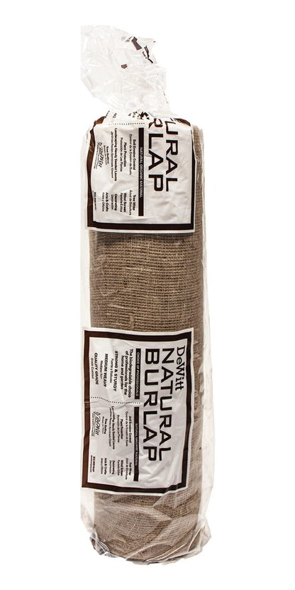 Dewitt Natural Burlap Roll 5.5 oz, 4 x 250 Feet – Medium-Weave Jute Fabric for Soil Covering, Plant Protection, Tree Wraps, Erosion Control, Wind Screens, and Crafts