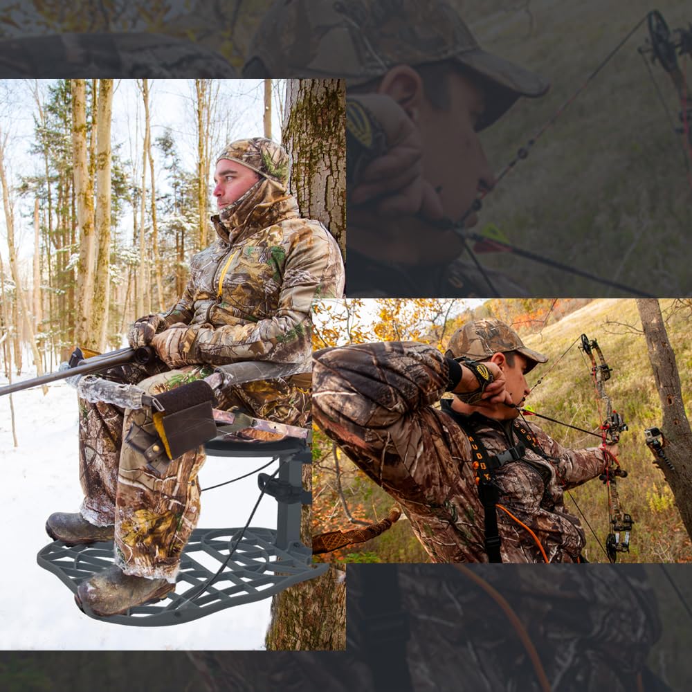 Sebnux Aluminum Hang On Tree Stand Deer Stand Hunting for Deer Hunting