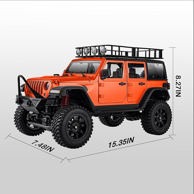 ARRIS MN-128 RC Rock Crawler 1:12 Scale RC 4WD RC Climbing Car All-Wheel Drive Off-Road RC Jeep Crawlers RTF 2.4Ghz RC Rock Crawler 4x4 All Terrain Car for Adults
