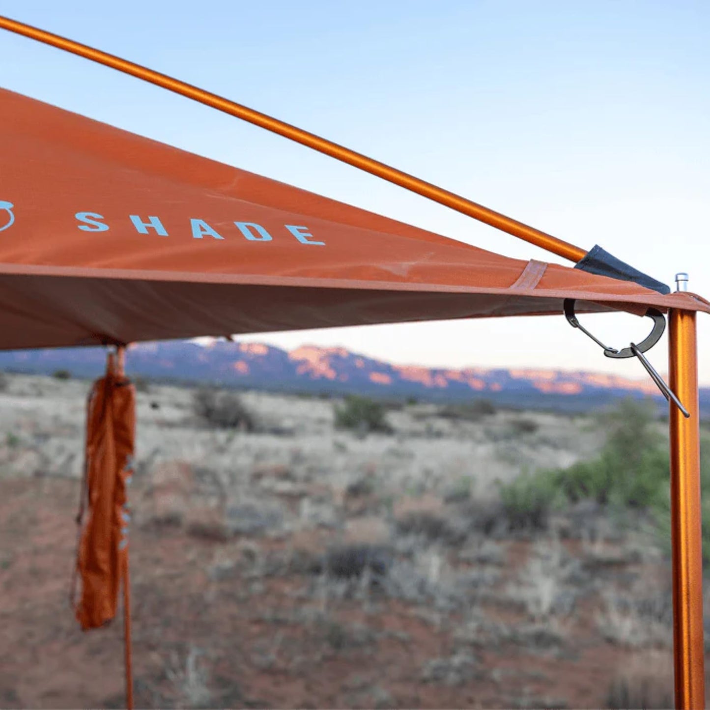 MoonShade Portable Vehicle Awning, Large 9' x 7' Shade Coverage, Lightweight Durable Car Canopy Suitable for Trucks SUVs Vans Campers and More (Sunset)