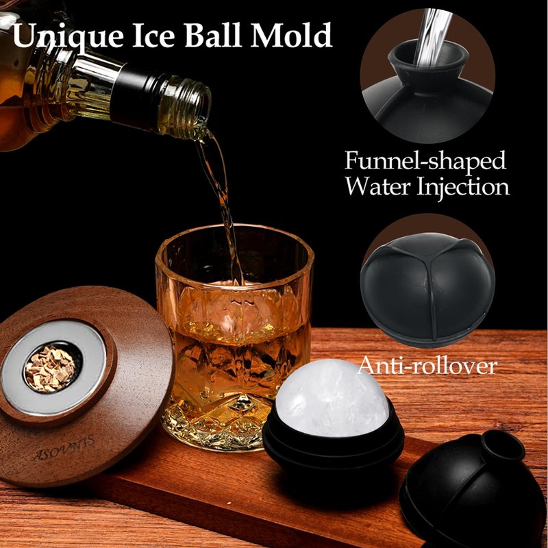 Whiskey Smoker Kit with Torch - 6 Flavors Wood Chips, 2 Glasses, Cocktail Smoker Infuser Kit, Old Fashioned Drink Smoker Kit, Birthday Valentine's Day Bourbon Whiskey Gifts for Men, Dad(No Butane)