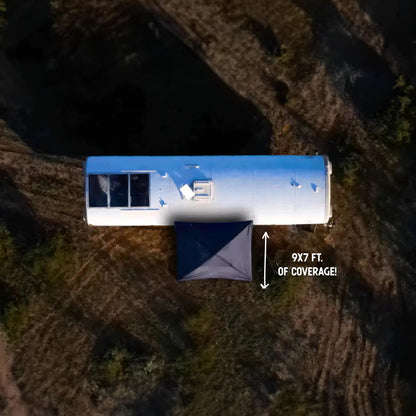 MoonShade Portable Vehicle Awning, Large 9' x 7' Lightweight Car Canopy for Trucks, SUVs, Vans, Campers & Outdoor Adventures (Shadow Blue)